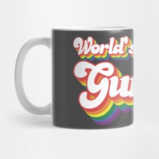 World's Greatest Guncle – whimsical rainbow font – lgbt gay uncle Guncle's Day  humorous brother gift Mug